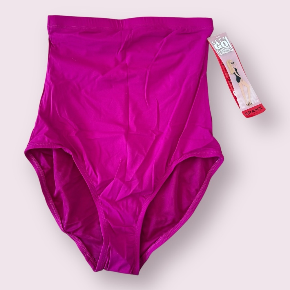 NWT SPANX Core High Rise Go Swimming Berry Swim Bottoms